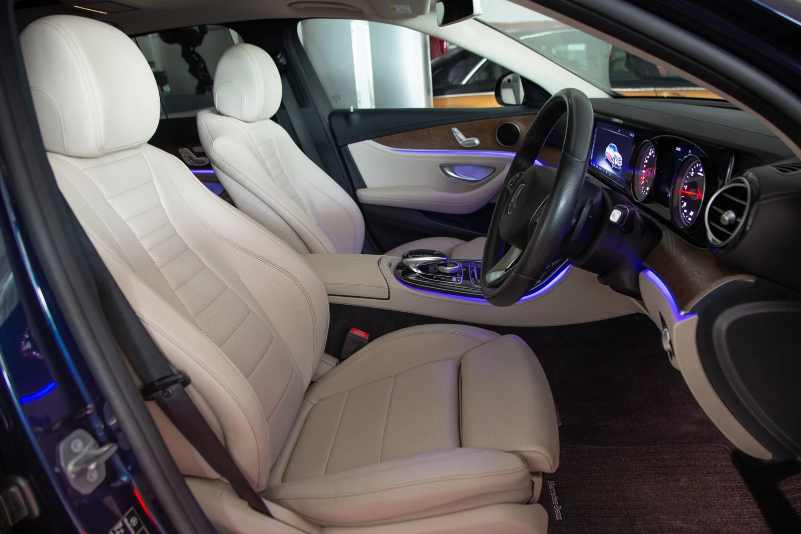 Light leather & trim